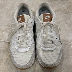 Nike Air White and Tan Sneakers